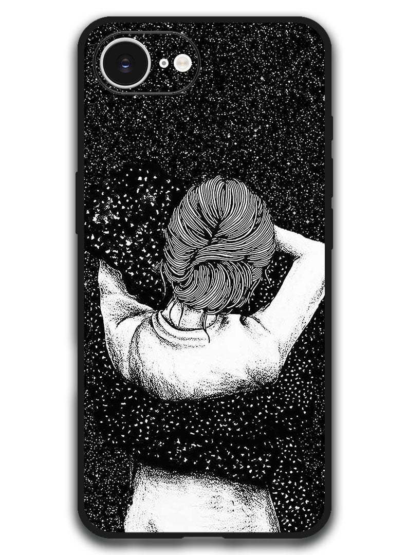 Theodor Case Compatible with Apple iPhone 16e 6.1 Inch Protection Shockproof Bumper Cover - Night Imagination Of Girl - Image 1