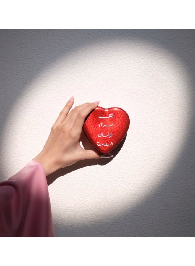 سُرور علبة هدايا معدنية حمراء على شكل قلب 9 × 9 سم - Image 2