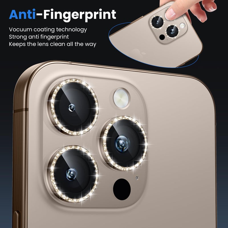 WSKEN for iPhone 16 Pro/iPhone 16 Pro Max Camera Lens Protector - [Original Shooting Model] Shatterproof Ultra HD Tempered Metal Glass Camera Screen Protector Cover Film Accessories - Image 4