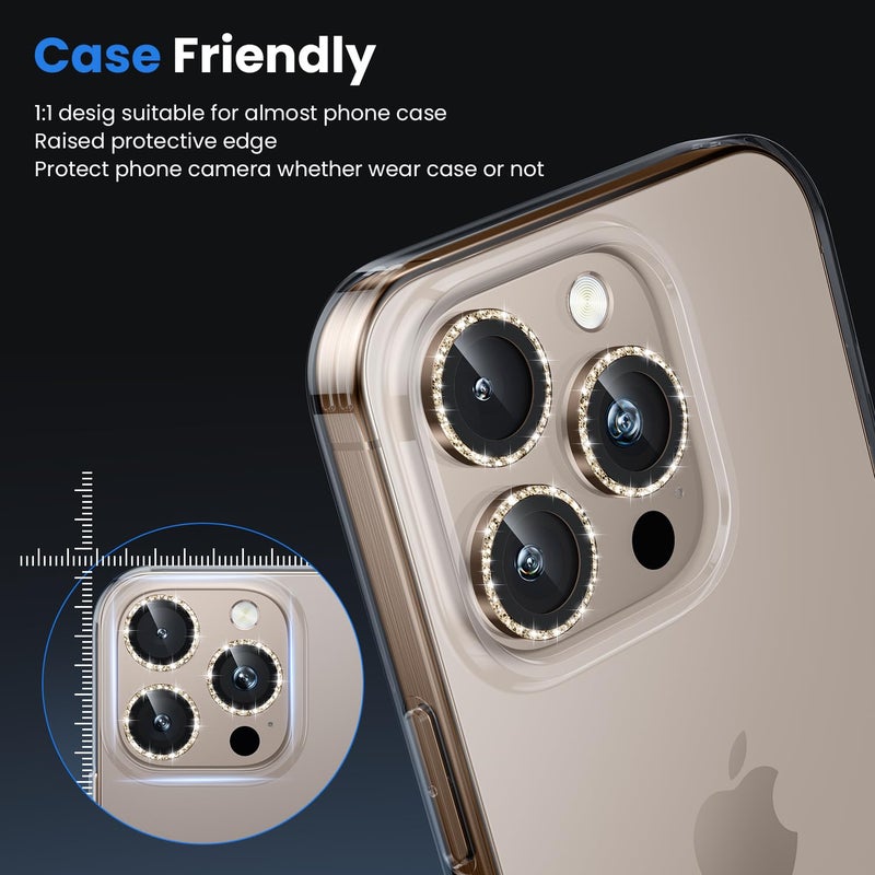 WSKEN for iPhone 16 Pro/iPhone 16 Pro Max Camera Lens Protector - [Original Shooting Model] Shatterproof Ultra HD Tempered Metal Glass Camera Screen Protector Cover Film Accessories - Image 5