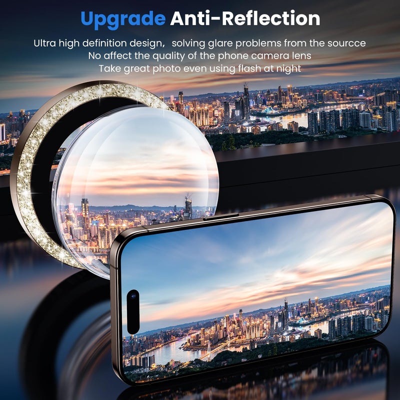 WSKEN for iPhone 16 Pro/iPhone 16 Pro Max Camera Lens Protector - [Original Shooting Model] Shatterproof Ultra HD Tempered Metal Glass Camera Screen Protector Cover Film Accessories - Image 2