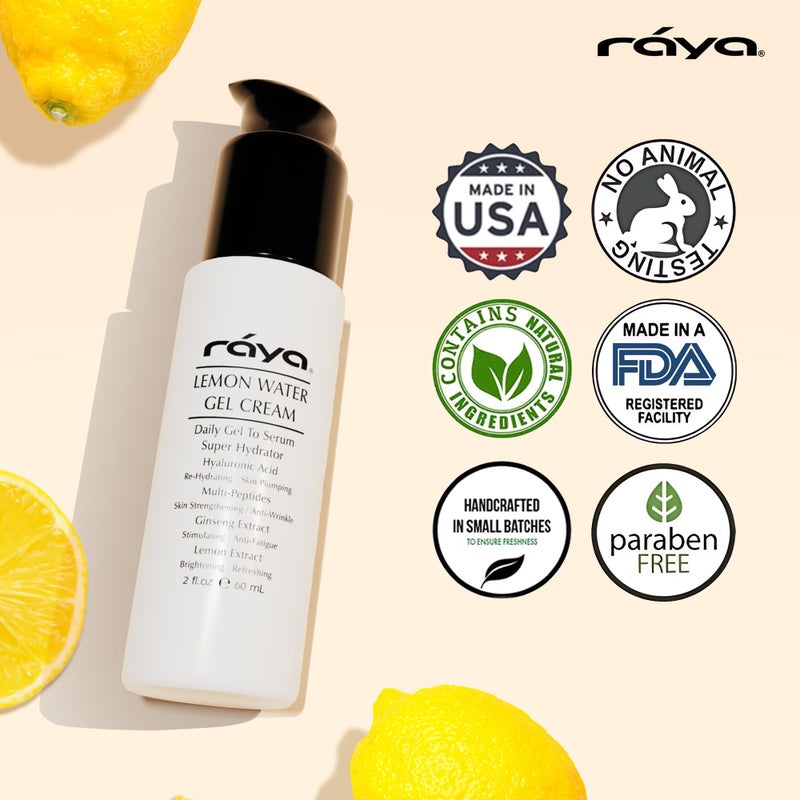 Raya Lemon Water Gel Cream (308) | Moisturizing, Skin-Repairing, and Anti-Aging Facial Day and Night Cream for Non-Problem Skin | Fills in Wrinkles and Improves Complexion - Image 4