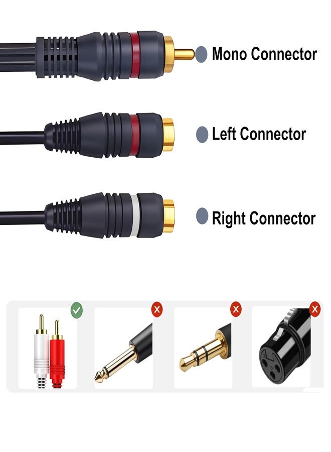 CNHIDEE RCA Splitter 1 Male to 2 Female 2 Pack, Y Splitter RCA Audio Video Cable Splitter Adapter Extension Cord 0.2M/0.65ft for Subwoofer Speaker Dark Blue - Image 3