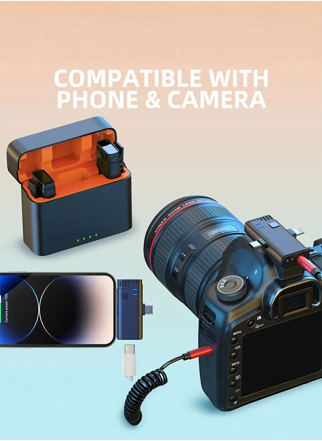 MW-16 2.4G Wireless Microphone for Mobile & Camera – Portable Lapel Lavalier Mic with Receiver for Clear Audio