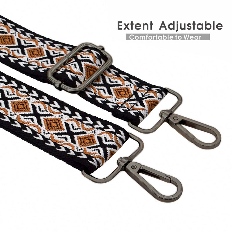 ROYGBCP Purse Straps Replacement Crossbody Shoulder Bag Strap Style Multicolor Canvas Crossbody Strap for Handbags - Image 2