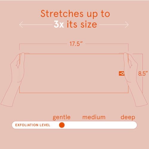 Cleanlogic Bath and Body Exfoliating Stretch Bath/Shower Cloth, Assorted Colors, 3 Count - Image 3