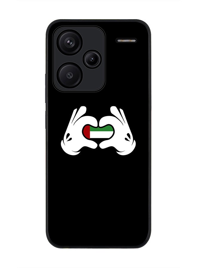 Stylizedd Rugged Black Edge Case for Xiaomi Redmi Note 13 Pro Plus, Slim fit Case Flexible Anti Drop TPU Gel Thin Cover -  Emarati Love - Image 1