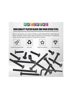 Glarks Glarks 141Pcs Baby Bed Crib Screws Hardware Replacement Kit, M6x20/ 30/40/ 50/60/ 70/ 80mm Black Hex Socket Cap Screws and Nuts Assortment Kit with a Allen Wrench for Chair Table Cabinets Furniture  - Image 3