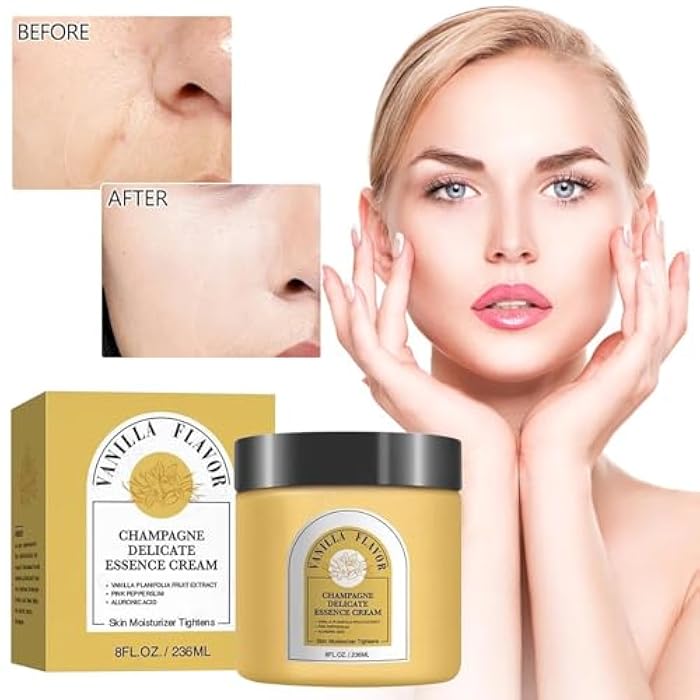 YILEST Champagne Lift Body Cream – Visibly Smooth Wrinkles & Dry, Fragile Skin | Firming Hydrating Body Cream For Face, Chest, Arms, Knees | Restores Youthful Glow | 8 Fl Oz (8 floz, Vanilla) - Image 2