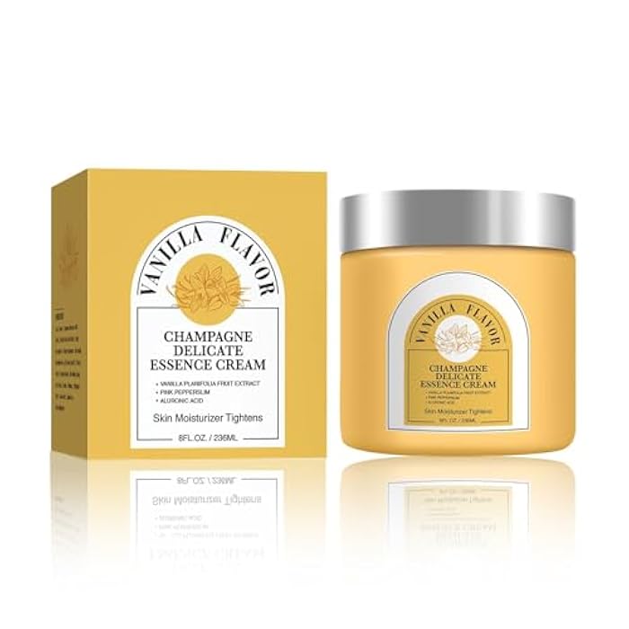 YILEST Champagne Lift Body Cream – Visibly Smooth Wrinkles & Dry, Fragile Skin | Firming Hydrating Body Cream For Face, Chest, Arms, Knees | Restores Youthful Glow | 8 Fl Oz (8 floz, Vanilla) - Image 1