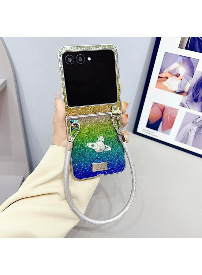 اس-توب جراب لهاتف Motorola Razr 40 Ultra Kirin Pattern بتغطية كاملة مع حزام معصم - Image 2