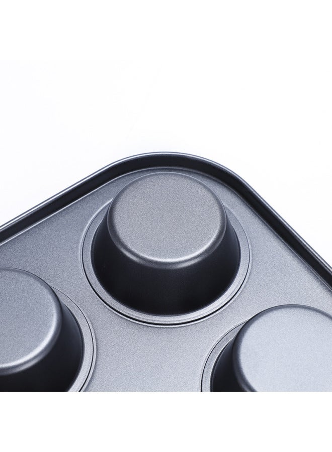 Non-stick 12-cavity Cake Mold Special Teflon Coating Baking Round Cake Mold Tart Molds Flat Bottom Muffin Cups-Specifications:12-hole Colorful Sprinkling Point With Cup - Image 4