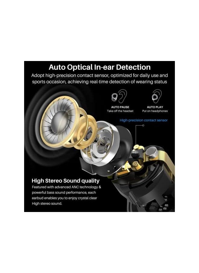 TOZO - Nc7 All Function Hybrid Noise Cancelling Wireless Earbuds Bluetooth 5.3 Headphones With Ultra Long 72H Playtime In Ear Detection App Customization Immersive Sound Deep Bass Headset - Image 1