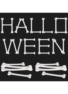 36 Pieces White Plastic Bone Fake Bones Toy Mini Skeleton Bones Decoration For Halloween Caveman Theme Costume Supplies