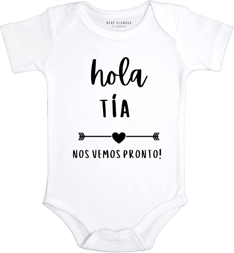 Hola Tia Nos Vemos Pronto Pregnancy Announcement Outfit Gift for Expecting Aunties - Image 1