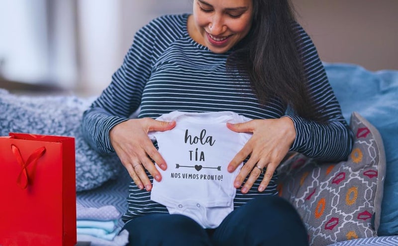 Hola Tia Nos Vemos Pronto Pregnancy Announcement Outfit Gift for Expecting Aunties - Image 5