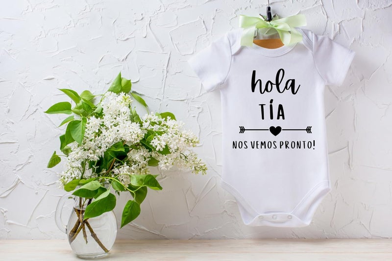 Hola Tia Nos Vemos Pronto Pregnancy Announcement Outfit Gift for Expecting Aunties - Image 4