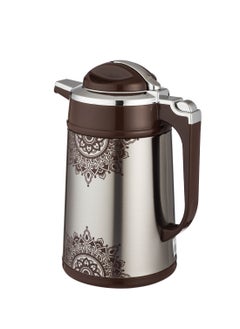 Bister Brown stainless steel thermos with beautiful engraving, capacity 1 liter  - Image 2