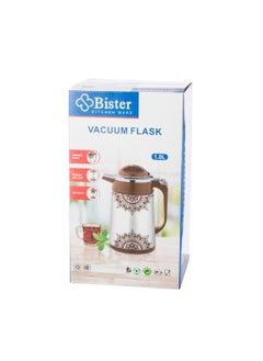 Bister Brown stainless steel thermos with beautiful engraving, capacity 1 liter  - Image 3