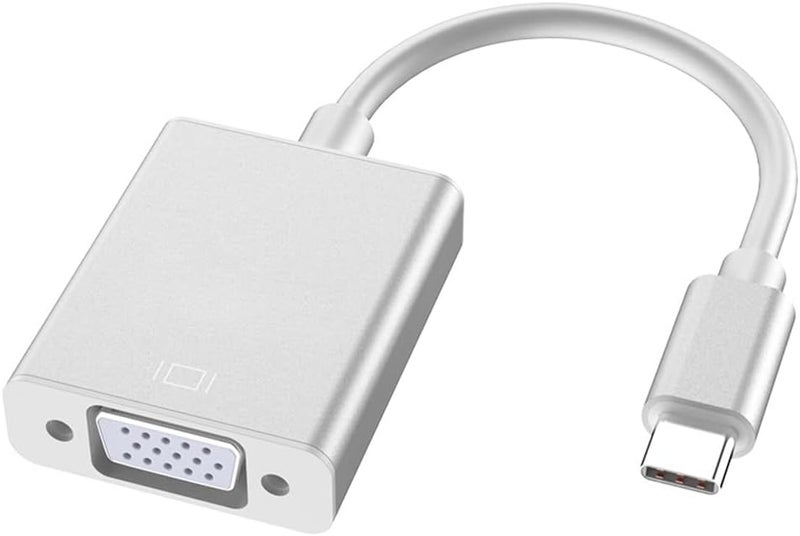 محول USB C إلى VGA، محول Thunderbolt 3 (Type-C) ذكر إلى VGA أنثى متوافق مع Google Chromebook Pixel وMac Book Pro 2020،2019،2018، وLenovo 900 - Image 1