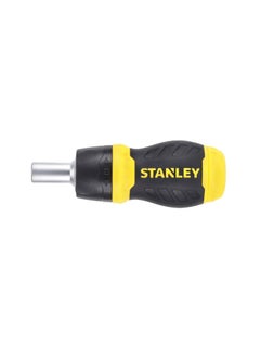 Stanley Stanley 0-66-358 Stubby Muti-Bit Ratcheting Screwdriver, 6 Bits, 1 Set,Multicolour  - Image 2