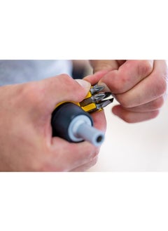 Stanley Stanley 0-66-358 Stubby Muti-Bit Ratcheting Screwdriver, 6 Bits, 1 Set,Multicolour  - Image 5