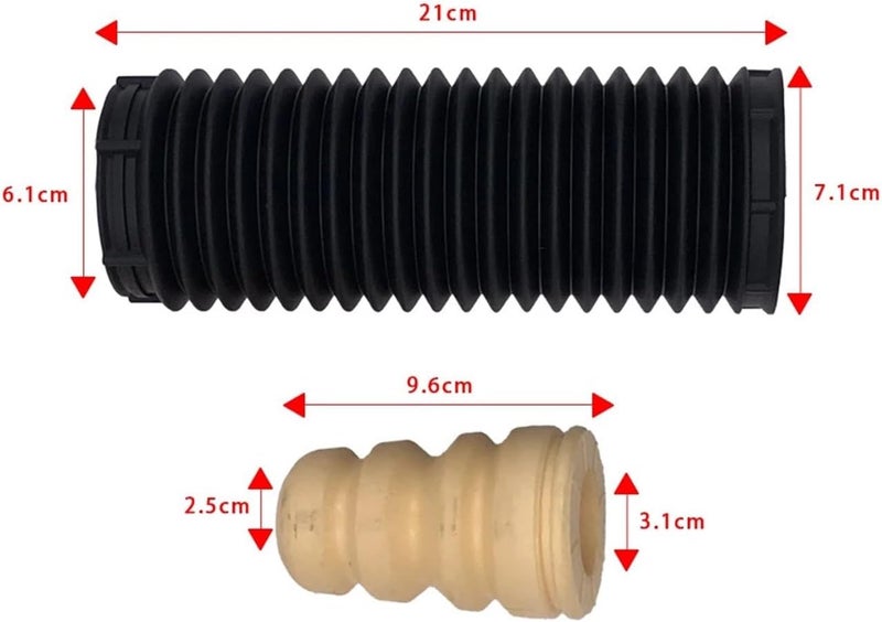 Vuzmode Car Rear Shock Absorber Buffer Rubber Boot Set - Image 2