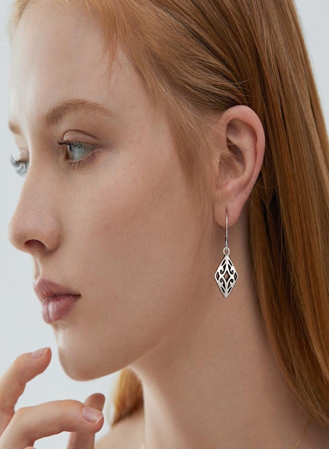 KesaPlan Silver Dangle Earrings for Women Silver Earrings Set, Boho Drop Earrings for Women, Hypoallergenic Trendy Earring Sets, Lightweight Dangling Teardrop Leverback Earrings Western Jewelry Gift for - Image 5