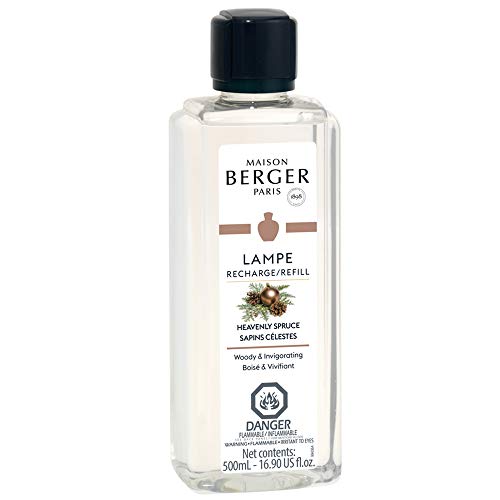 Maison Berger ميزون بيرجر - شجرة التنوب السماوية - زيت تعبئة عطر لامب بيرجر لموزعات الهواء - معطر هواء فاخر بنفحات شجرة التنوب، خشب الأرز والعنبر - 16.9 أونصة سائلة (500 مل) - Image 1