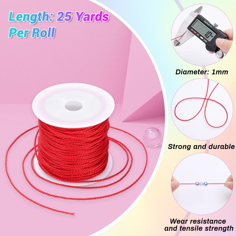 Cridoz 20 Rolls Wax String for Bracelet Making, Waxed Thread Bracelet Cord, Waxed Polyester Cord Bracelet Rope for DIY Bracelets, Necklace and Macrame - Image 4