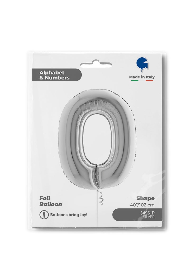 GRABO 40" Foil Balloon Letter O Silver  - Image 2
