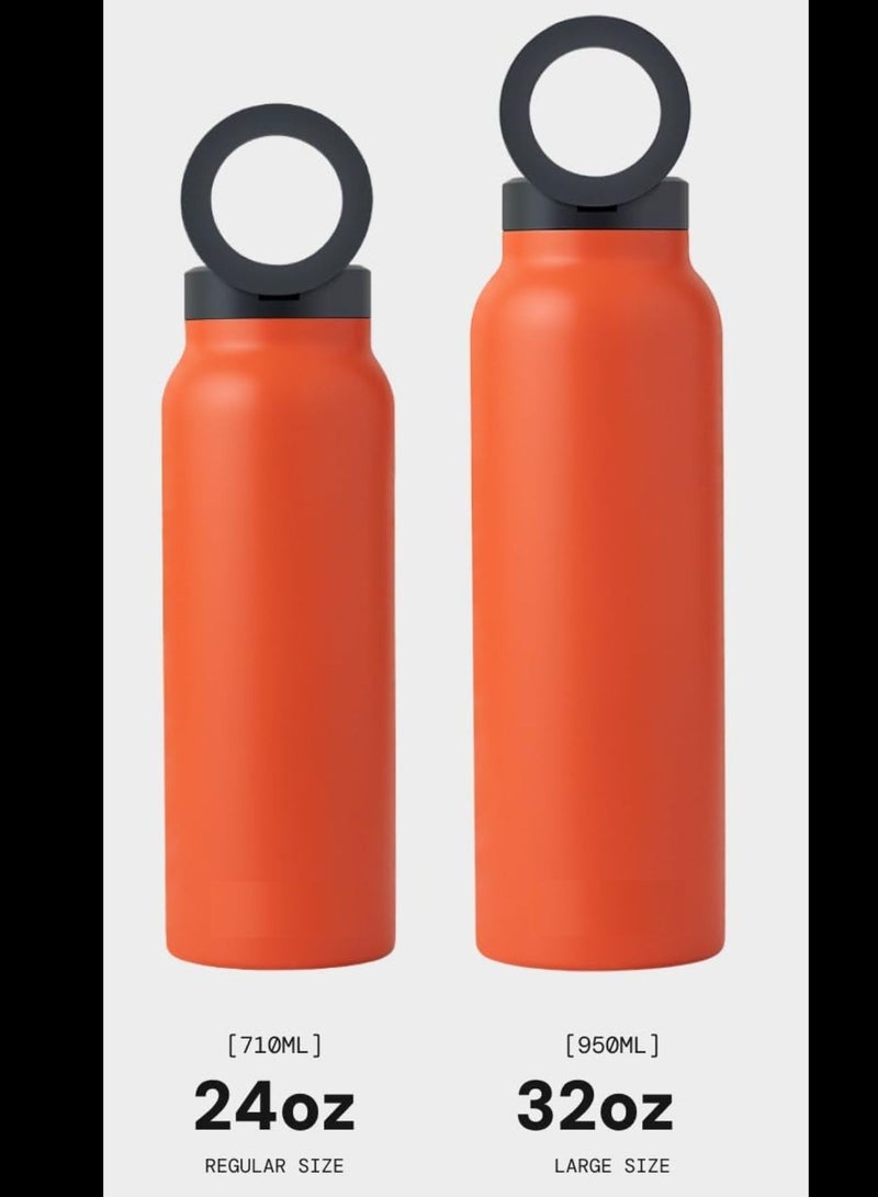 Raxoom Tripod Insulated Water Bottle for iPhone with Magnetic Phone Mount Stainless Steel Water Bottle with Tripod Phone Holder Perfect for Gym & Travel | Hot 12H, Cold 24H, 360° Rotate | Red 24oz - Image 2