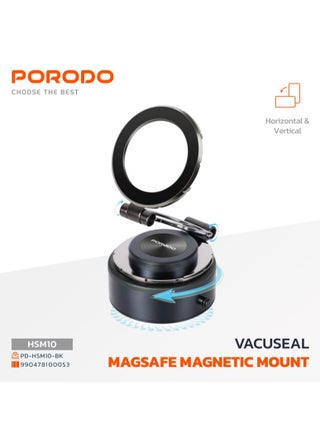 Vacuseal MagSafe Magnetic Mount with Strong Suction and Adjustable Viewing Angle / 1.5kg Absorption Capacity / MagSafe Compatible / Horizontal & Vertical / One-Hand Operation / Type-C Charging Port - Black - pzsku/ZAED819FBBA942B306005Z/45/_/1738237149/00a49757-50ac-4e84-8fbc-e23a67919abe