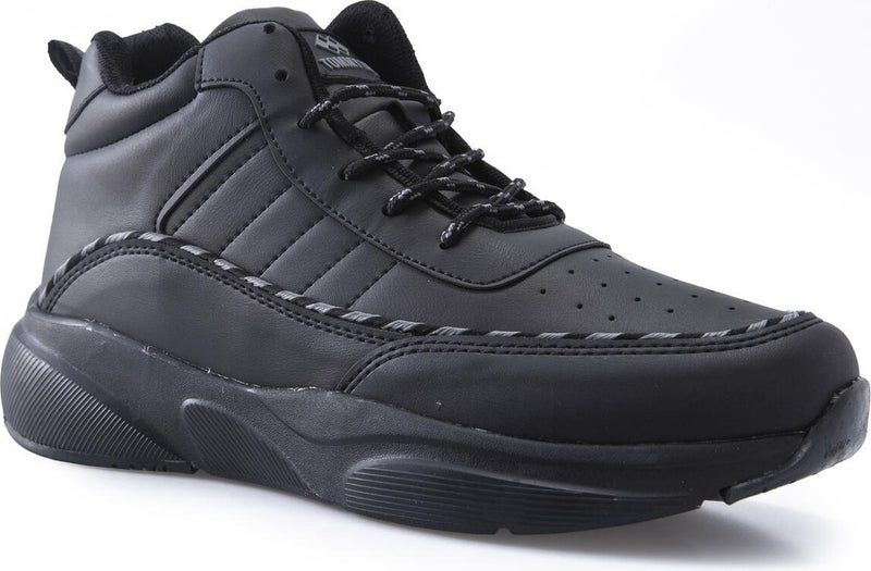 Tommy Life Tommylife Black Men's High Top Striped High Sole Sneakers - 89094  - Image 2