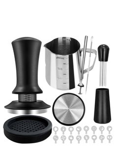XiuWoo 22 PCS Coffee Tamper Set, Espresso Accessories Barista Kit, with 51mm Espresso Tamper, WDT Tool, Frothing Pitcher 350 ml, Latte Art Pen, Coffee Stirrer, Tamper Mat  - Image 1