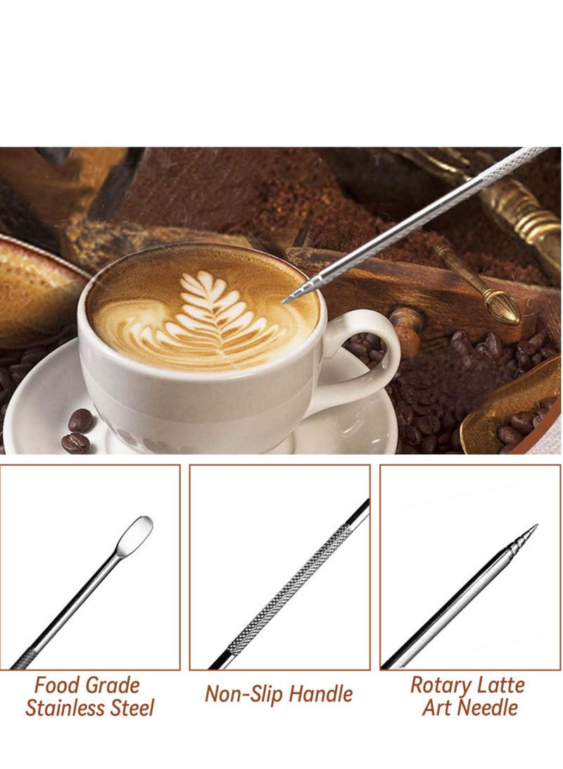 XiuWoo 22 PCS Coffee Tamper Set, Espresso Accessories Barista Kit, with 51mm Espresso Tamper, WDT Tool, Frothing Pitcher 350 ml, Latte Art Pen, Coffee Stirrer, Tamper Mat - Image 3