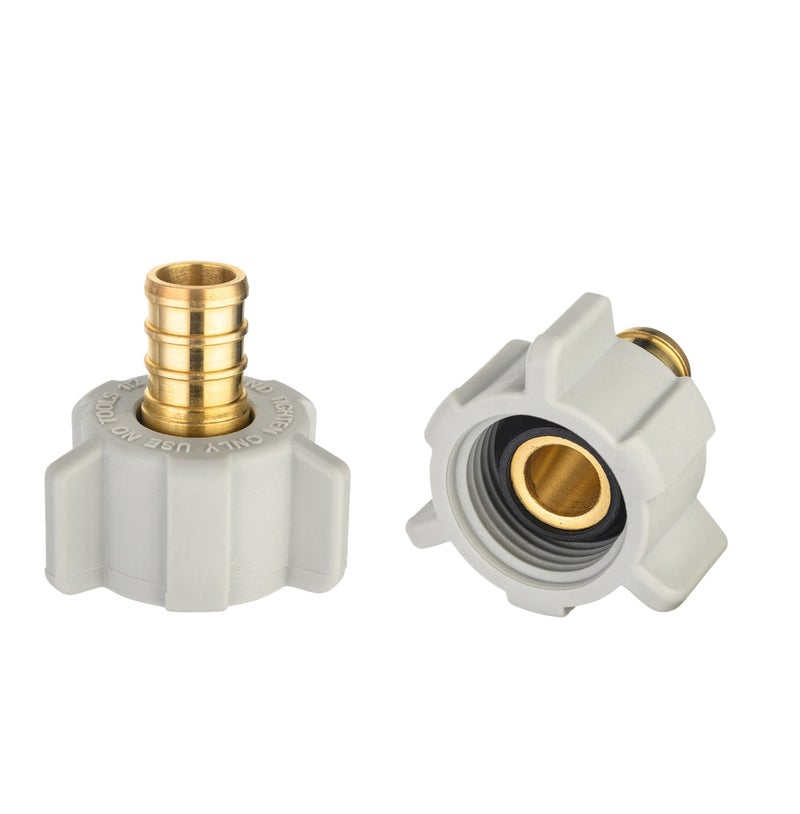 EFIELD (عبوة من 2) محول دوار أنثوي NPT بكس 1/2" بكس x 1/2" مع شريط نحاسي مقرمش,(PEX1807202-2PCS) - Image 1