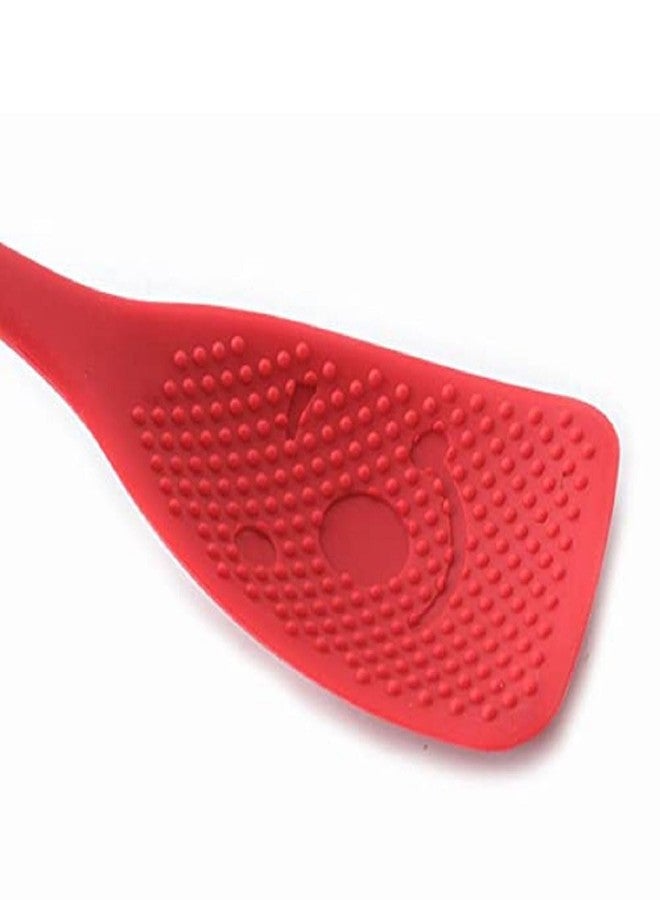 Baskety Long Handle Rice Spoon, Rice Serving Spoon, Non‑Slip Handle High Temperature Resistance (Pack of 1, Red) - Image 5