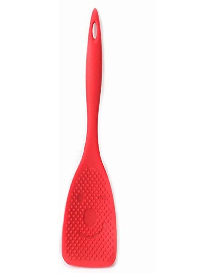 Baskety Long Handle Rice Spoon, Rice Serving Spoon, Non‑Slip Handle High Temperature Resistance (Pack of 1, Red) - Image 1