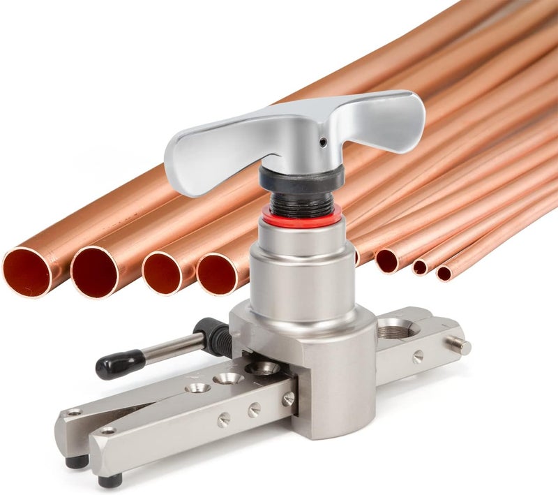 Wostore Flaring Tools Set 2 Flaring Bar for 15 Dies Sizes Eccentric Cone Refrigeration HVAC with Tube Cutter and Reamer - Image 2