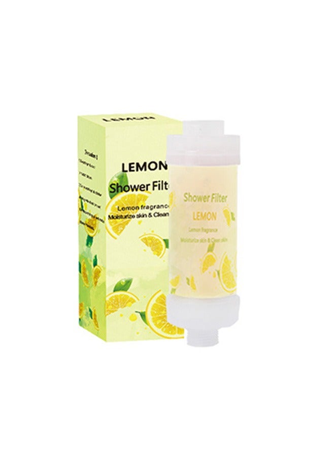 Gel Shower Filter, Anti-Hair Loss, Prevents Dry Skin, Removes Chlorine, Removes Rust, Relaxing Aromatherapy, Non-Toxic (Lemon Scent), 155g  - Image 1