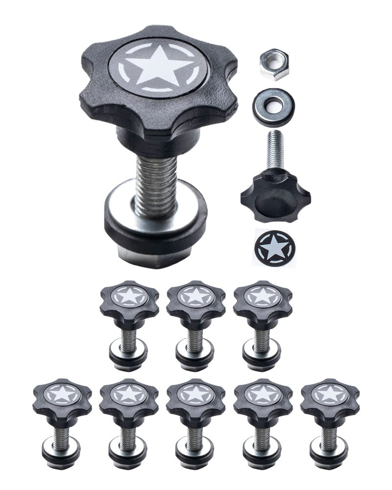 GPCA GP Star Thumb Screws, M8 Bolt Set for Easy Bronco Top Removal Lift & Cargo Cover Installation, Compatible with Tie Downs, Bronco Accessories for Ford Bronco, 8 Pack - GPCA - Image 1