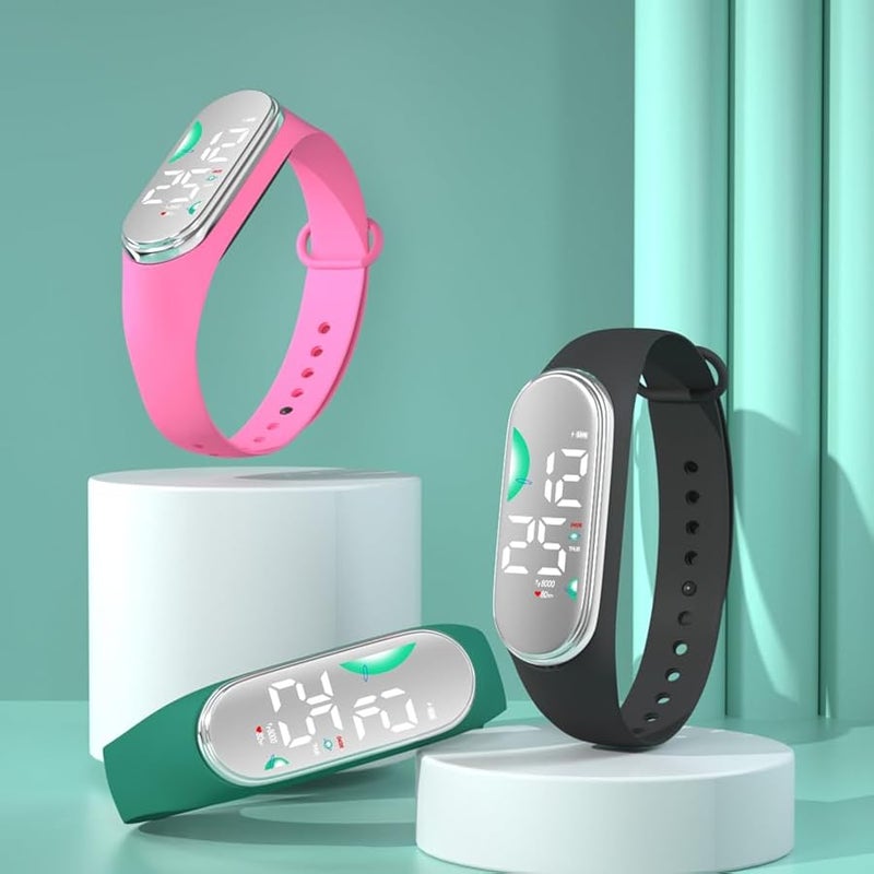 Weicam 10Psc Unisex Wholesale LED Digital Wristwatch Classy Silicone Strap Luminous Sport Watches - Image 5