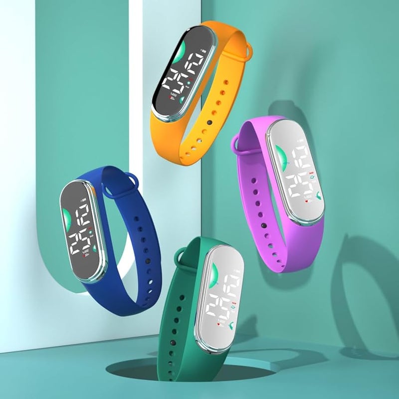 Weicam 10Psc Unisex Wholesale LED Digital Wristwatch Classy Silicone Strap Luminous Sport Watches - Image 4