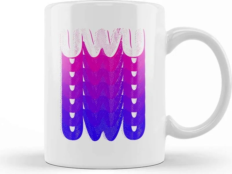 Baskı Dükkanı Print Shop Cute Uwu Emoji Social Media Meme Stans Idol Kpop 04 Mug Porcelain