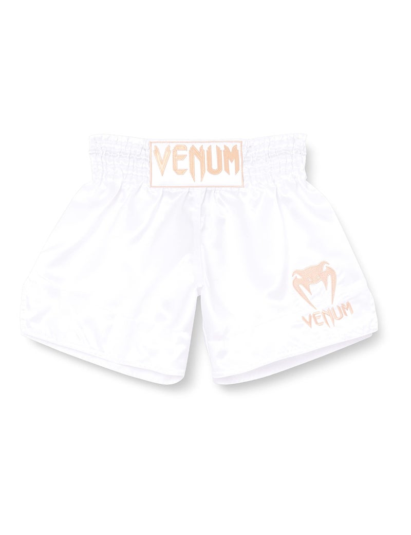 Venum Muay Thai Shorts Classic - White/Gold - S - Image 1