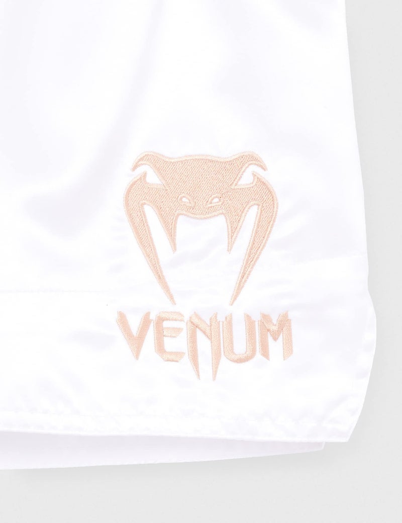 Venum Muay Thai Shorts Classic - White/Gold - S - Image 4