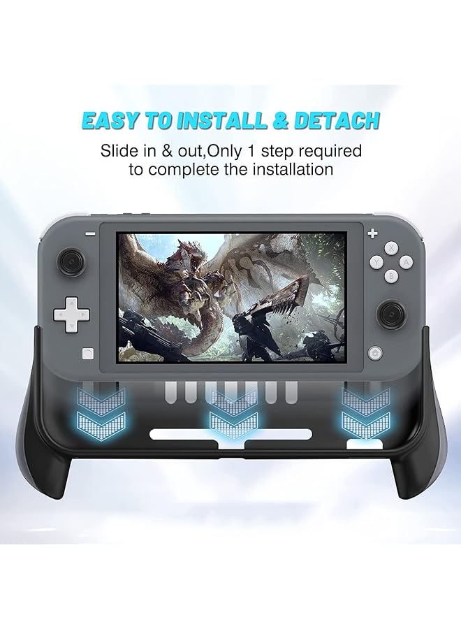 KASTWAVE Hand Grip Compatible With Nintendo Switch Lite Ergonomic Comfort Handheld Protective Case Portable Cover Accessories For Nintendo Switch Lite With 2 Glass Screen Protectors And Thumb Caps  - Image 4