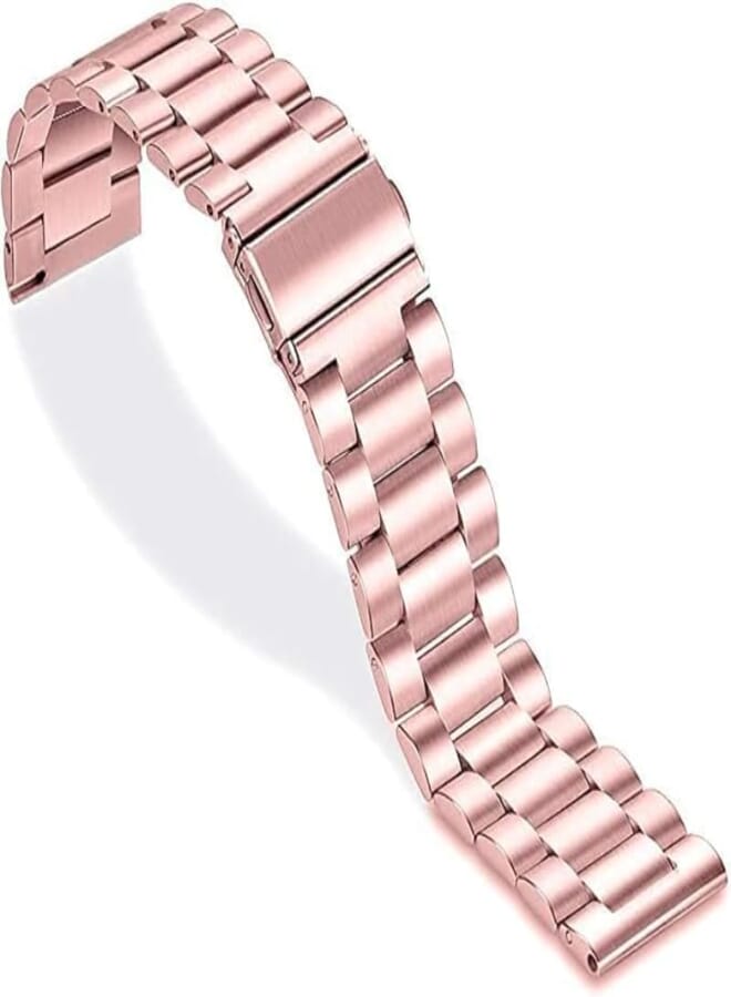 G-Power Stainless Steel Replacement Wrist Band Strap With Elegant Design And High Elasticity Specially For Huawei/Samsung Galaxy Smart Watches 20/40/42/44/46 Mm - Pink 