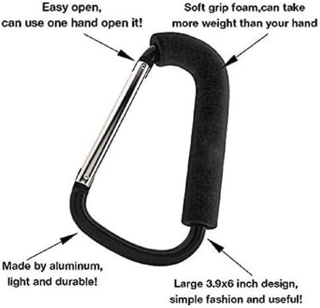 SCIENISH Stroller Hook Organizer Accessories for Hanging Diaper, Shopping Bags, Purses. Fits All Car Seats, Baby Joggers, Prams, shopping carts(2 Pack) Simple multifunctional build - Image 3